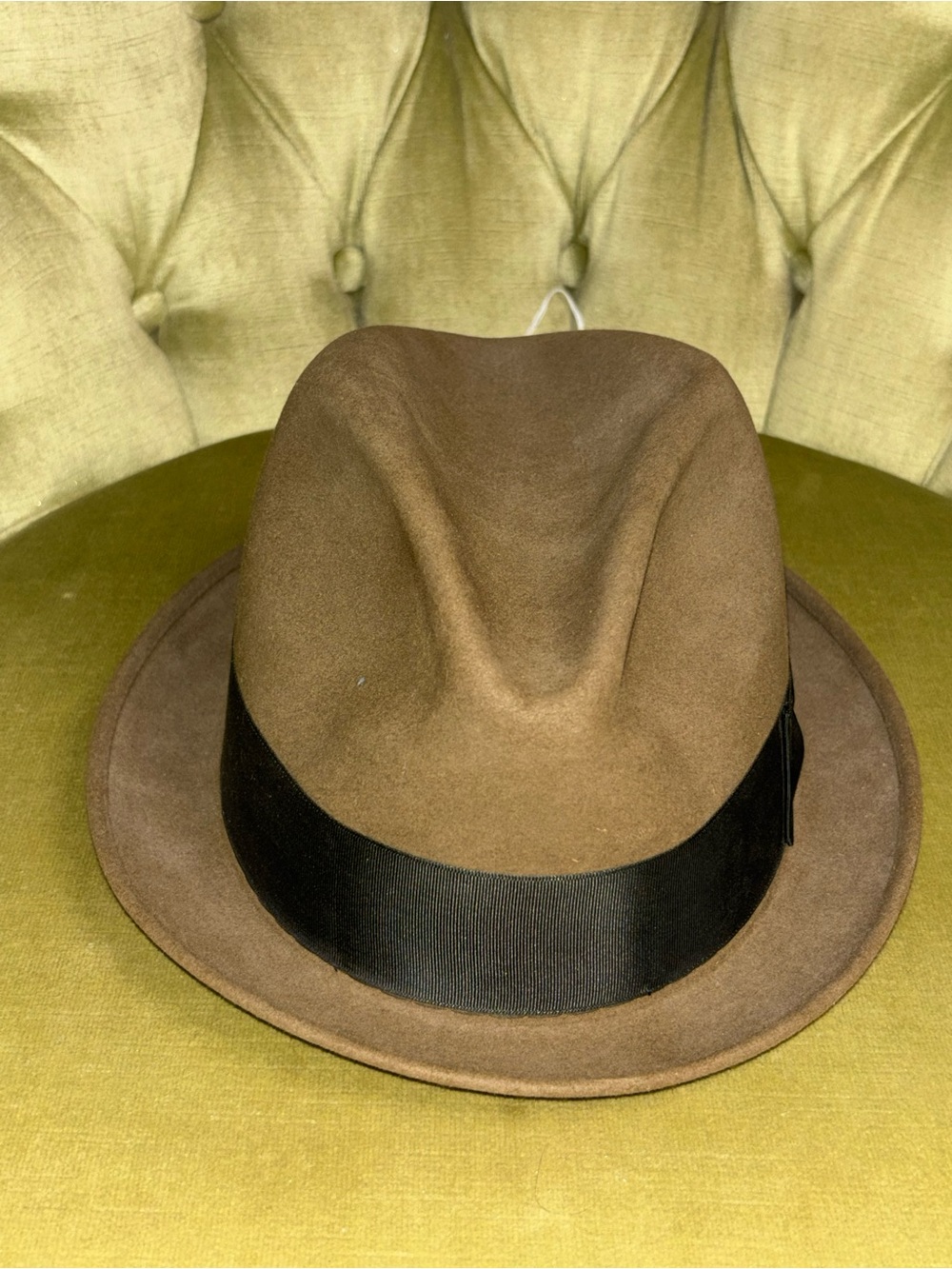 Dobbs Fifth Avenue Vintage Mens Mink Brown Hat 100% Wool 7 1/4 - Picture 2 of 9